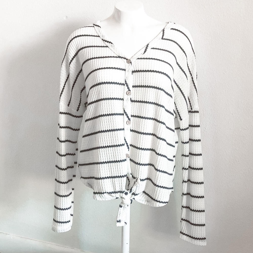 Paper Crane Striped Knit Sweater